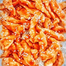 ข้าวไก่ย่างซอสพริกโกชูจัง