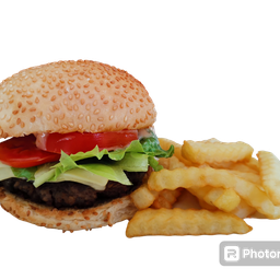 ชีสเบอร์เกอร์ + เฟรนช์ฟราย