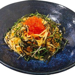 No.76 Mentaiko pasta Ikura on top