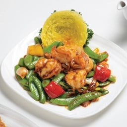 กุ้งผัดซอส XO (M)