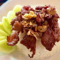 ข้าวหน้าหมูแดดเดียว