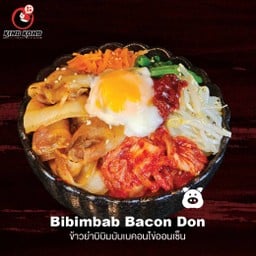ข้าวยำบิบิมบับเบคอนไข่ออนเซ็น 
