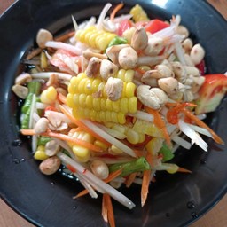 ตำไทยมะระกอ+ข้าวโพด