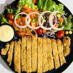 สลัดไก่ทอด