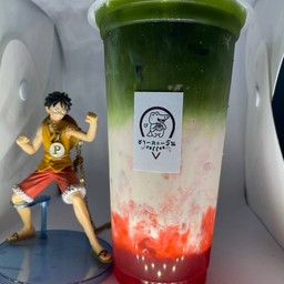 ชาเขียวนมสดสตอเบอรี่