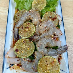 ยำมะนาวกุ้งสด