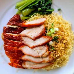บะหมี่ เป็ดย่าง+หมูแดง