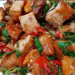 กับข้าวเมนูหมูกรอบ พิมพ์เลือกเมนูได้เลยครับ