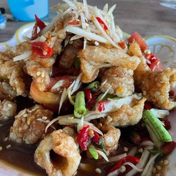 ส้มตำแคปหมู