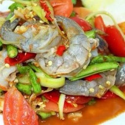 ตำกุ้งสด