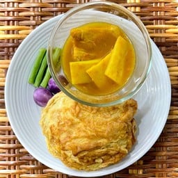 ข้าวแกงส้มปลากะพง+เมนูไข่