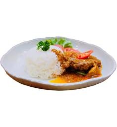 ข้าวแกงกะหรี่ไก่ทอด