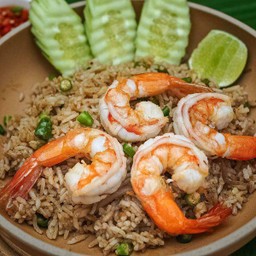 ข้าวผัดมันกุ้งพริกขี้หนูสวน