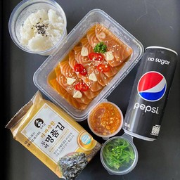 แซลม่อนดอง + Pepsi