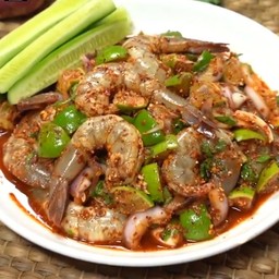 ลาบกุ้งสด
