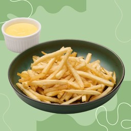 Shoestring fries with Cheese sauce