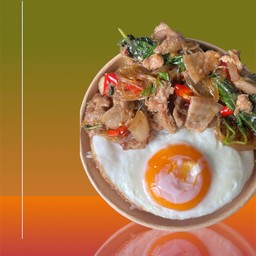 ข้าวกระเพราวุ้นเส้น