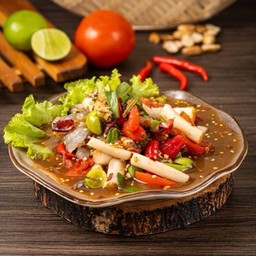 ตำไหลบัวกุ้งสด