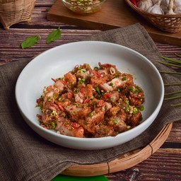หมูกรอบคั่วพริกเกลือ(กับข้าว)