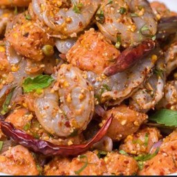 Salmon and Fresh Shrimp Salad