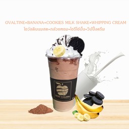 โอวัลตินนมสด+กล้วยหอม+โอรีโอ้+วิปปิ้งครีม ปั่น (22