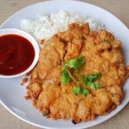 ข้าวไข่เจียว+ซอส