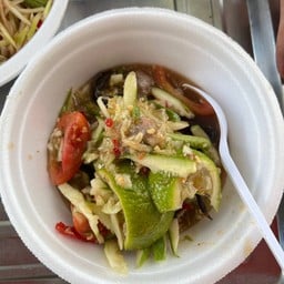 ส้มตำปากแซ่บ พิกัดร้านลาบอีสานลุงเขียว เขาหินซ้อน