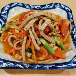 ส้มตำเส้นหมูยอ