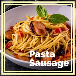 พาสต้าไส้กรอกเยอรมันพริกแห้ง