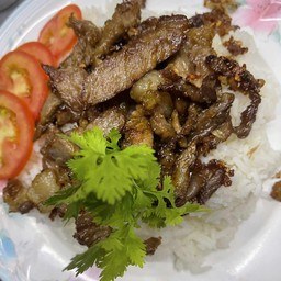 ข้าวเนื้อย่าง คั่ว