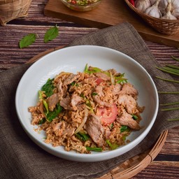 ข้าวผัดโบราณหมูชิ้น