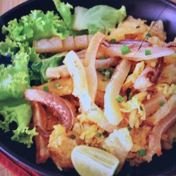 คั่วปลาหมึกกรอบ