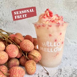 ลิ้นจี่ปั่นผสมทับทิม Lychee Frappe mix with Pomegranate