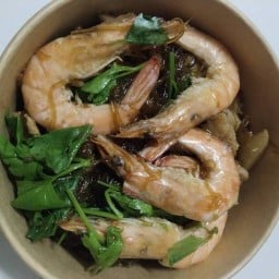 เหม่งจ๋าย กุ้งอบวุ้นเส้น บ๊านบ้าน🦐 ท่ามะนาว