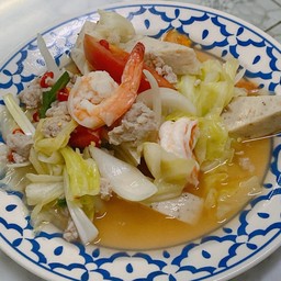 ยำหมูยอ หมูสับ (ไม่ใส่วุ่นเส้น)