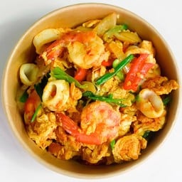 ข้าวราดผัดผงกะหรี่