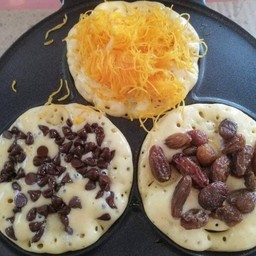 วาฟเฟิลมินิ ฝอยทอง ลูกเกด ช็อคชิพ