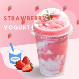สตรอเบอรี่ โยเกิร์ตปั่น - Strawberry Yogurt Smoothie