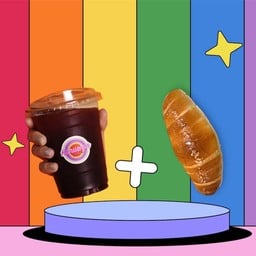 Americano + shiopan(ขนมปังเกลือ)