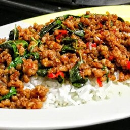ข้าว กระเพราหมูสับ(พิเศษ)