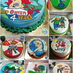 เค้กการ์ตูน (บัตเตอร์ครีมนมสด 1p.)