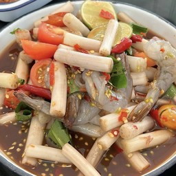 ตำไหลบัวกุ้งสด