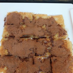 โรตีใส่ไข่+ไมโล