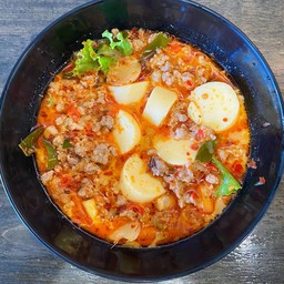 เกาเหลาเต้าหู้หมูสับต้มยำ