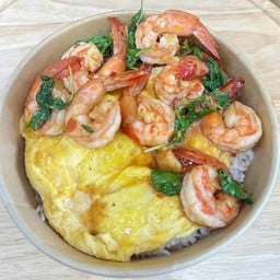 กระเพรากุ้งไข่ข้น