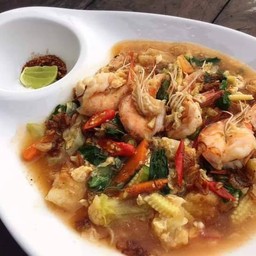 ราดหน้าฮ่องเต้กุ้งสด