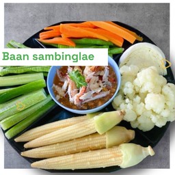 น้ำพริกไข่ปู+ผักสด