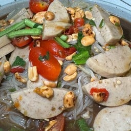 ตำเส้นเล็กปลาร้าหมูยอ