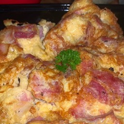 Omelet with Bacon on Rice ข้าวไข่เจียวเบคอน