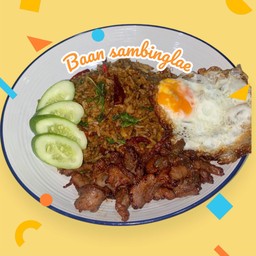 ข้าวกระเพราคลุก